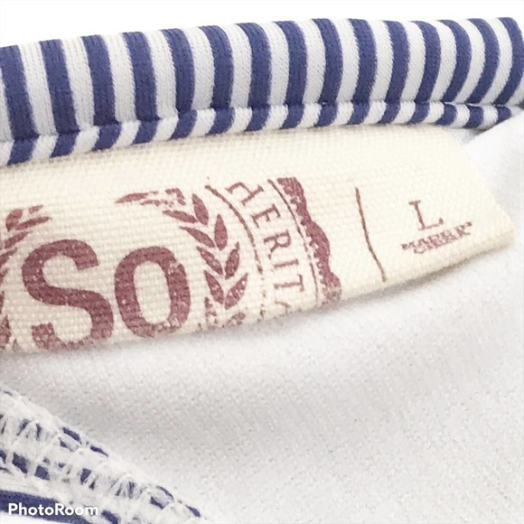 SO blue and white striped bow front bikini top - Picture 4 of 4